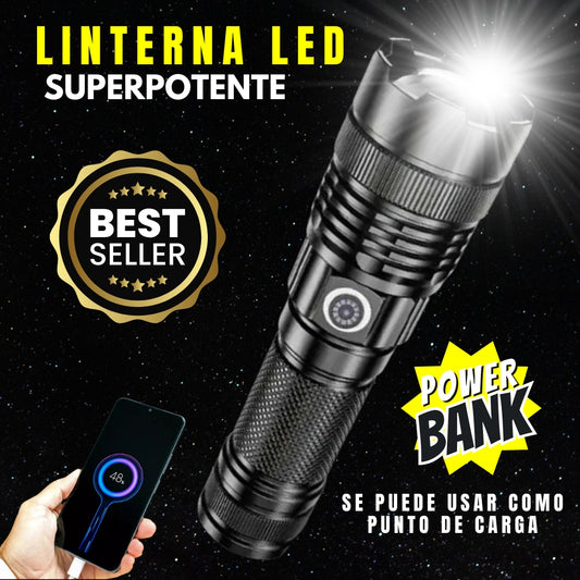 Linterna Telescópica Ultra Potente🔦 Power Bank 🔋